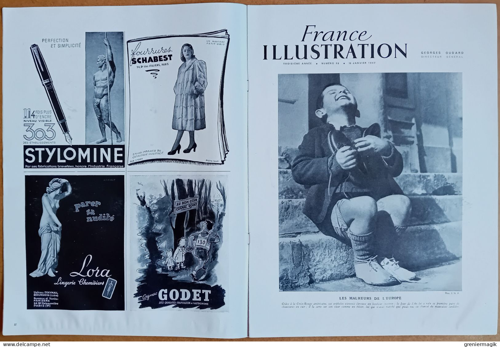 France Illustration N°68 18/01/1947 La Télévision/Mexique/Prisonniers Au Travail/Indochine/Marshall Remplace Byrnes/Mine - General Issues
