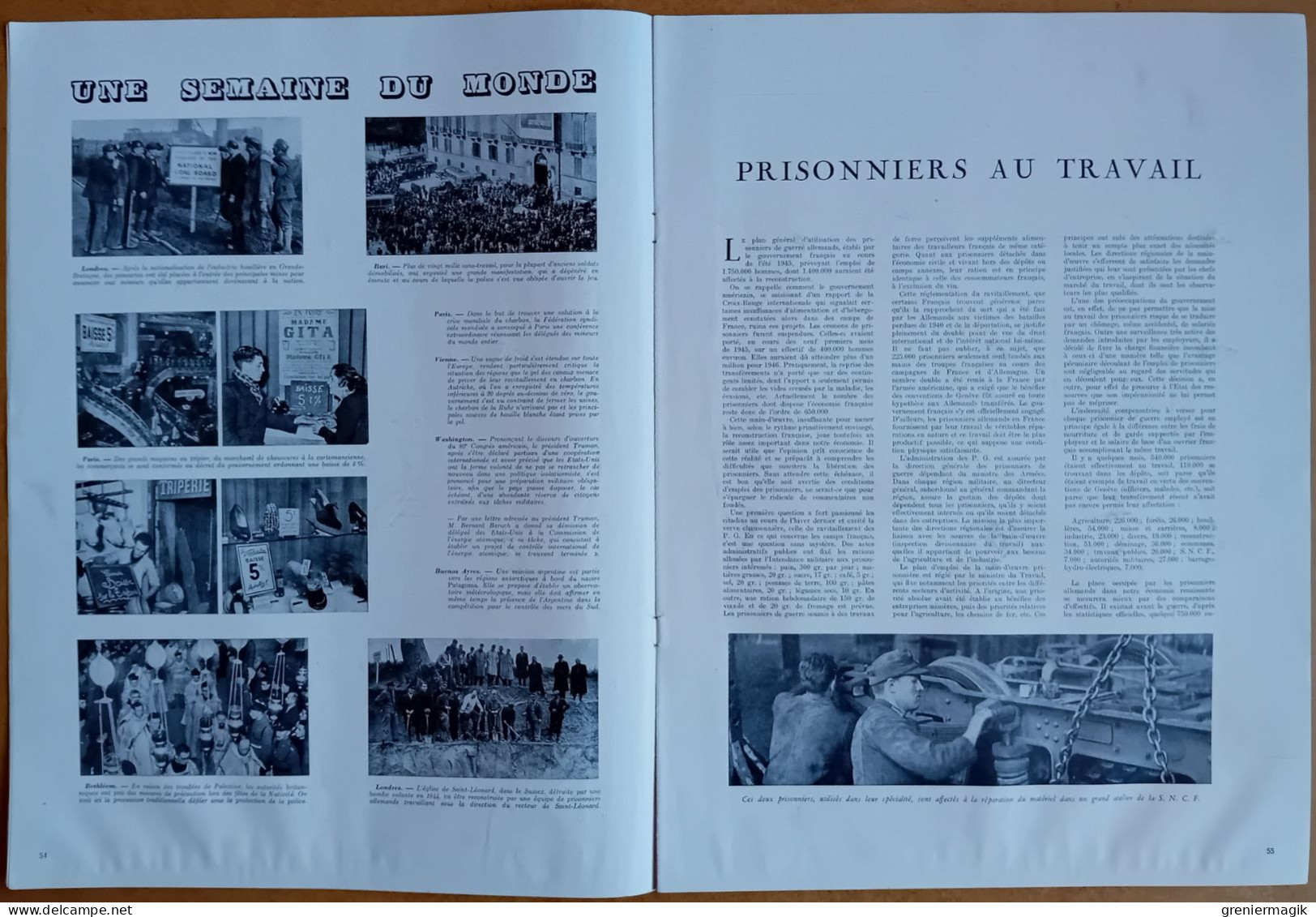 France Illustration N°68 18/01/1947 La Télévision/Mexique/Prisonniers Au Travail/Indochine/Marshall Remplace Byrnes/Mine - Algemene Informatie