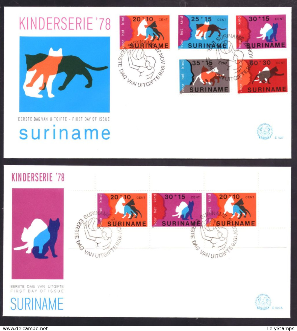 Suriname Republiek / Surinam Republic FDC E027 Child Welfare Animals Nature (1978) - Suriname