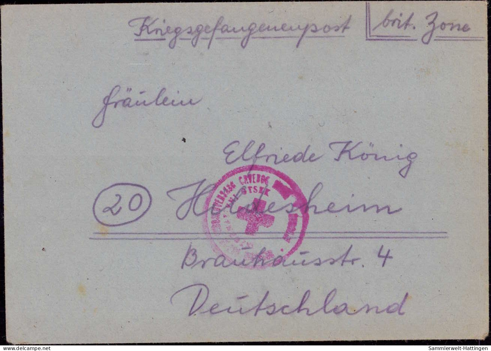 603663 | Jugoslawien, Kriegsgefangenenpost POW Aus Dem Lager Belgrad Senjak  | -, -, - - OC38/54 Belgische Bezetting In Duitsland