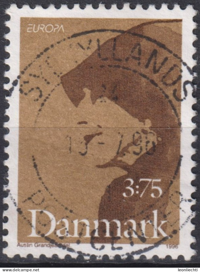 1996 Dänemark ° Mi:DK 1124, Sn:DK 1050, Yt:DK 1128, Karen Blixen, Europa (C.E.P.T.) 1996 - Berühmte Frauen - Usati