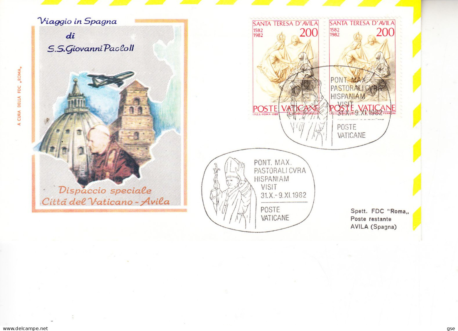 VATICANO 1982 -  Sassone  713 Su Lettera - Covers & Documents