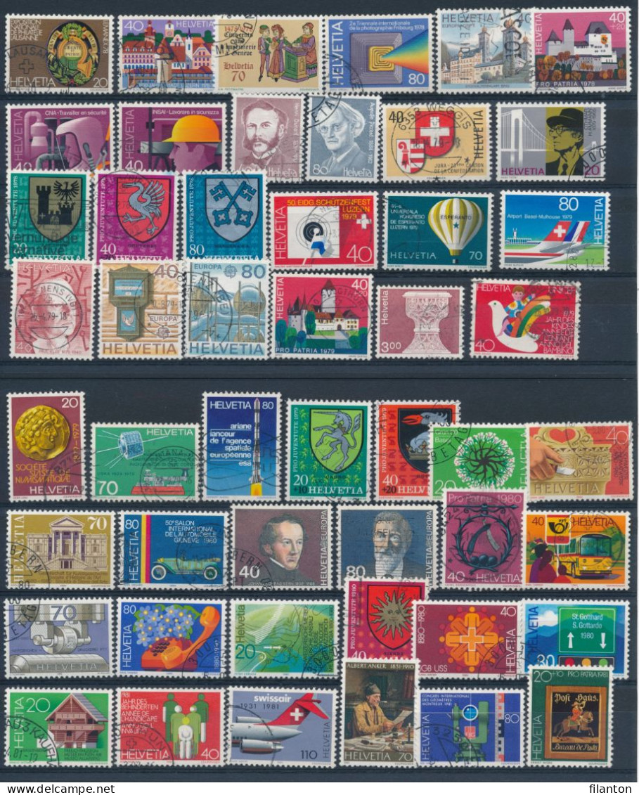 HELVETIA - Selection Periode 1978-1981 - Gest./obl./cancelled - Cote 45,10 € - (ref. 545) - Sammlungen