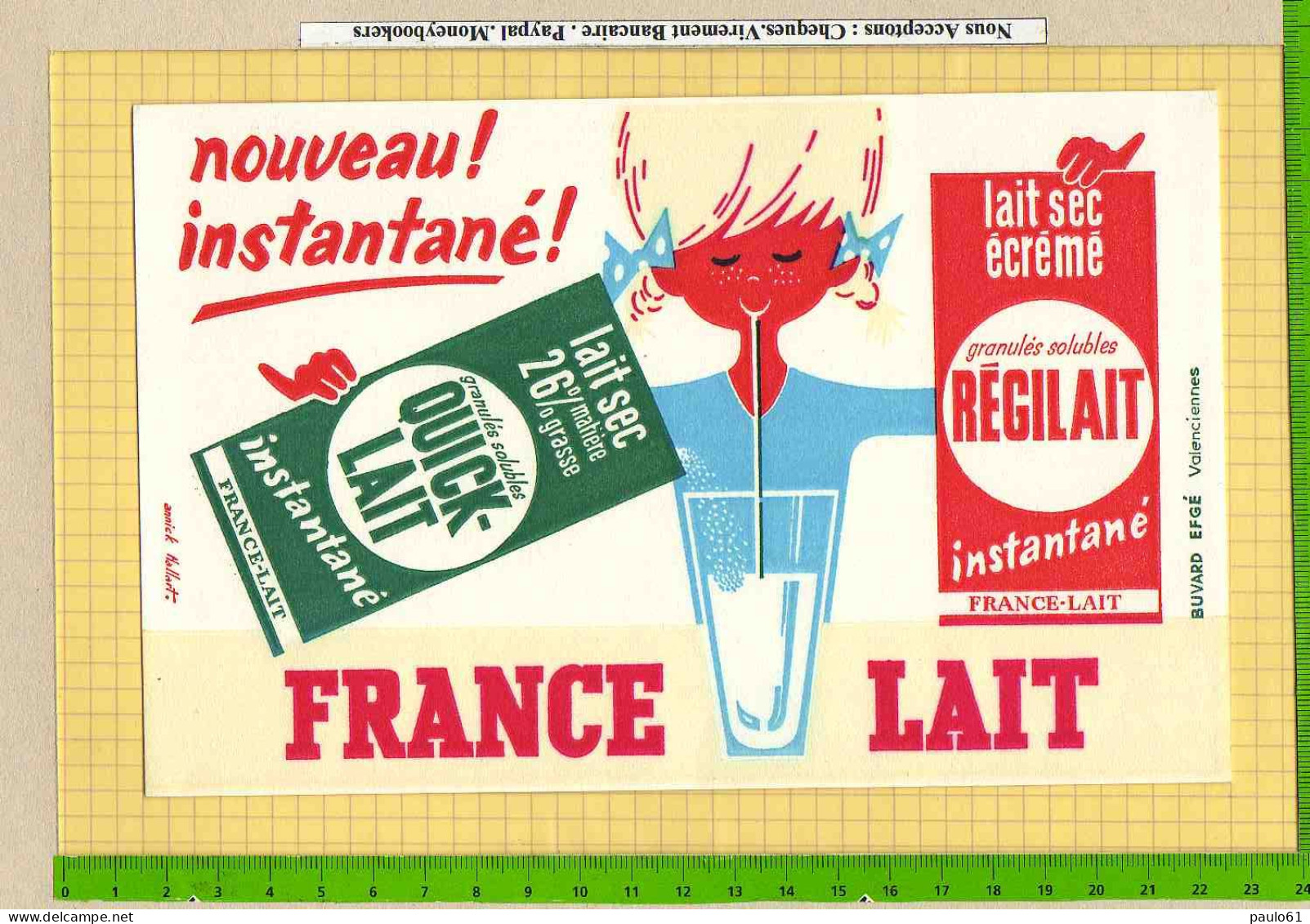 BUVARD :France LAIT   Nouveau Instantané - Leche