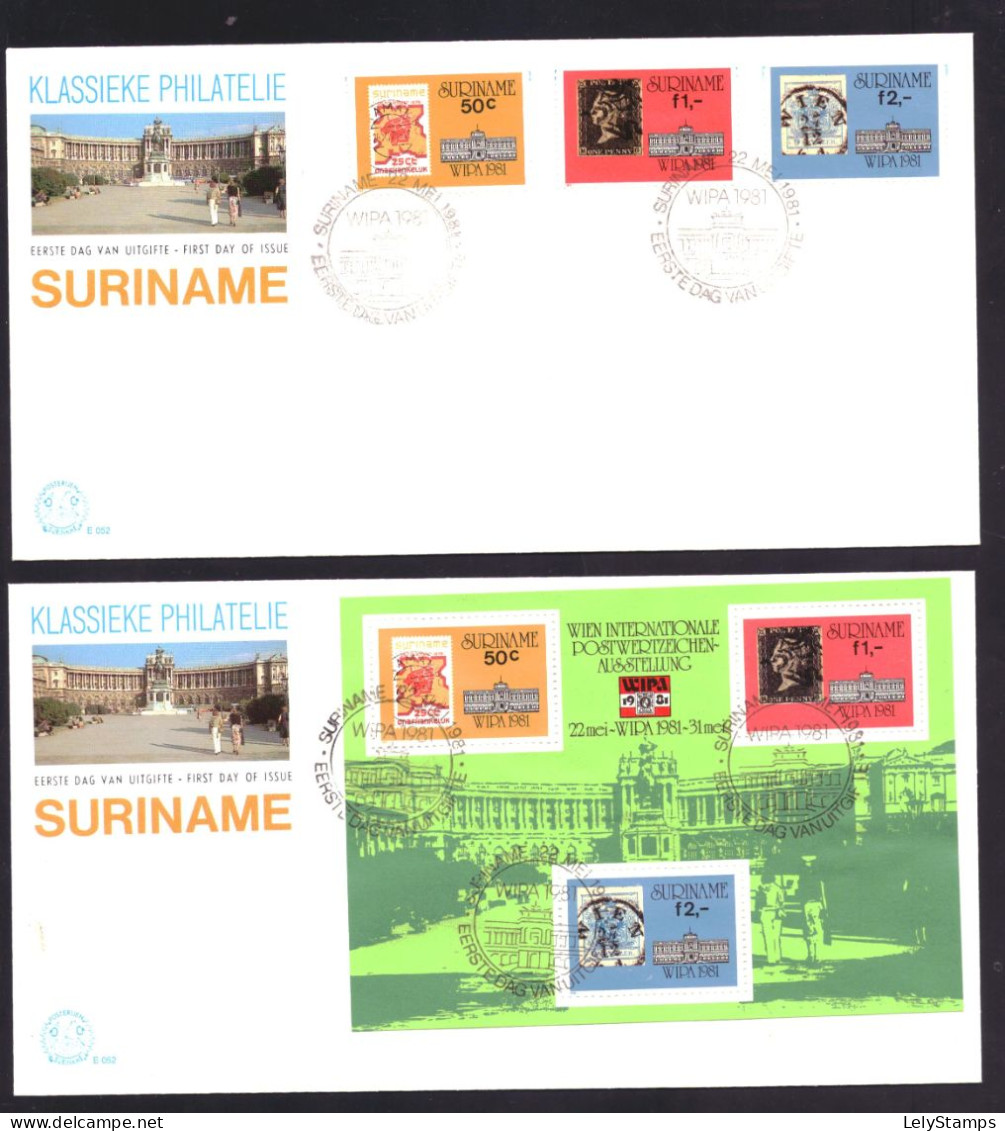 Suriname Republiek / Surinam Republic FDC E052 Stamp Exhibition WIPA (1981) - Suriname