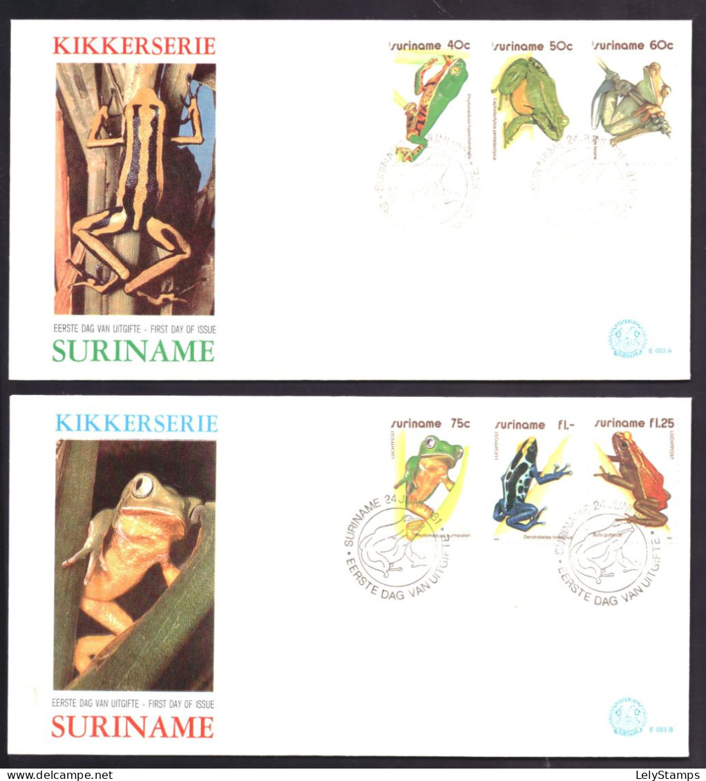 Suriname Republiek / Surinam Republic FDC E053 Frogs Nature Animals (1981) - Suriname