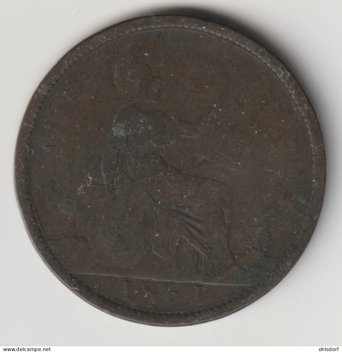 GREAT BRITAIN 1861: 1 Penny, KM 749 - D. 1 Penny