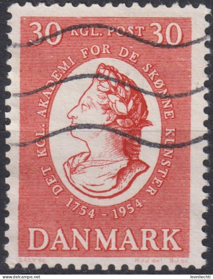 1954 Dänemark ° Mi:DK 352, Sn:DK 353, Yt:DK 352, Academy Of Fine Arts, - Used Stamps