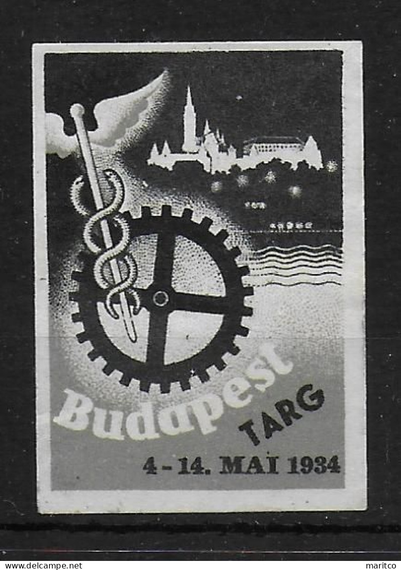 Ungarn Hungary Budapest Targ 1934 Cinderella Vignet Werbemarke Propaganda - Fantasy Labels