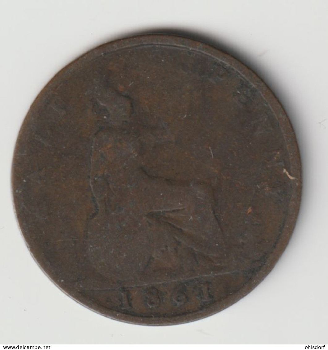 GREAT BRITAIN 1861: 1/2 Penny, KM 748 - C. 1/2 Penny