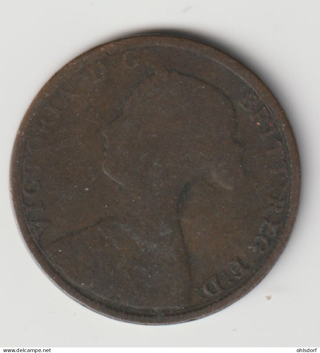 GREAT BRITAIN 1861: 1/2 Penny, KM 748 - C. 1/2 Penny