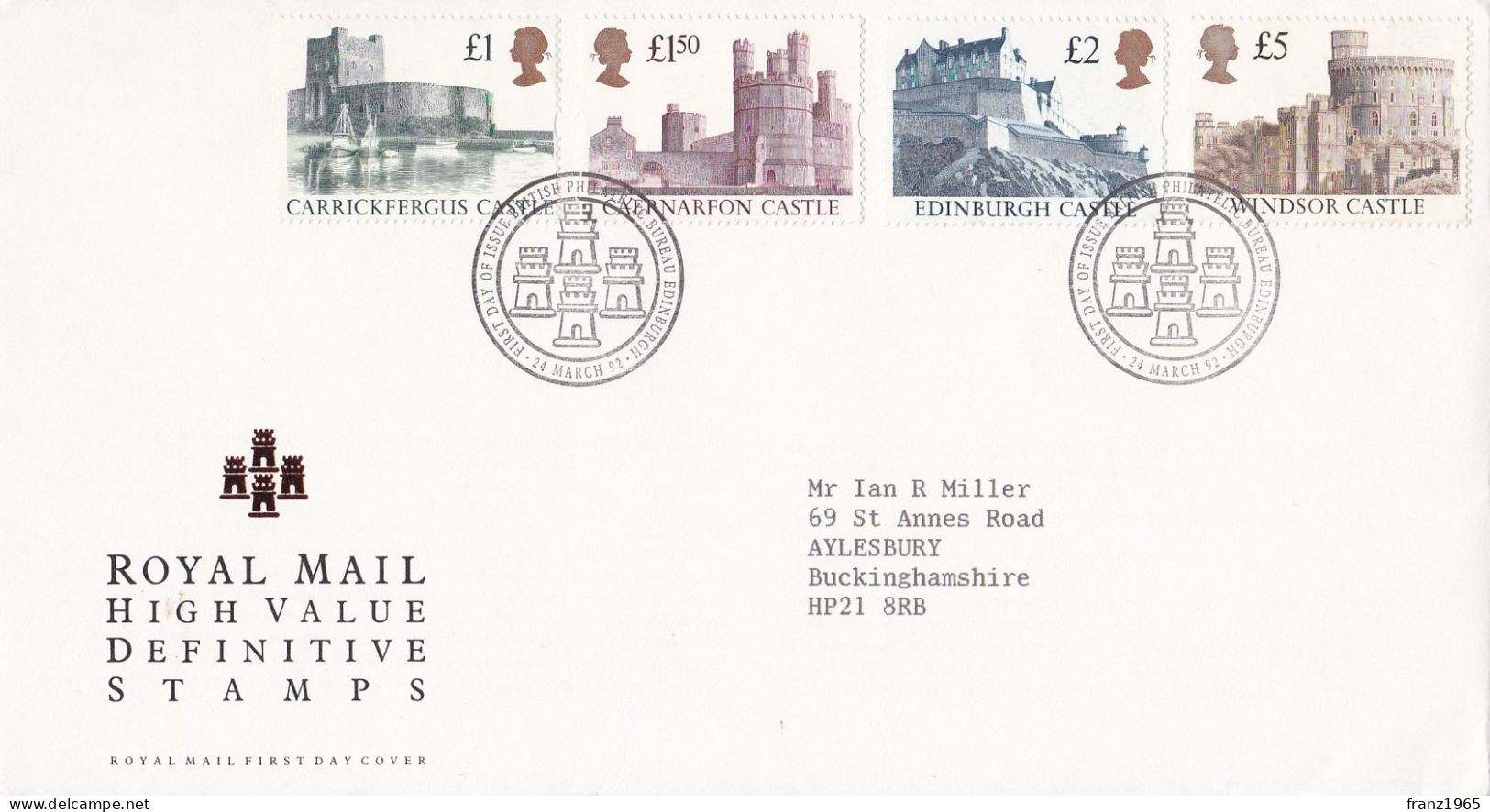 High Value Definitive Stamps - Castles - 1992 - 1991-2000 Decimal Issues