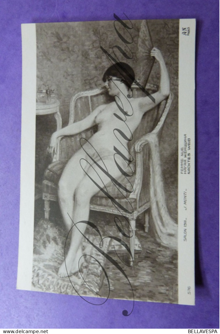 Salon 1911 J.MONTI Femme Nue Nacktes Weib N° 576  A.Noyer. Paris - Malerei & Gemälde