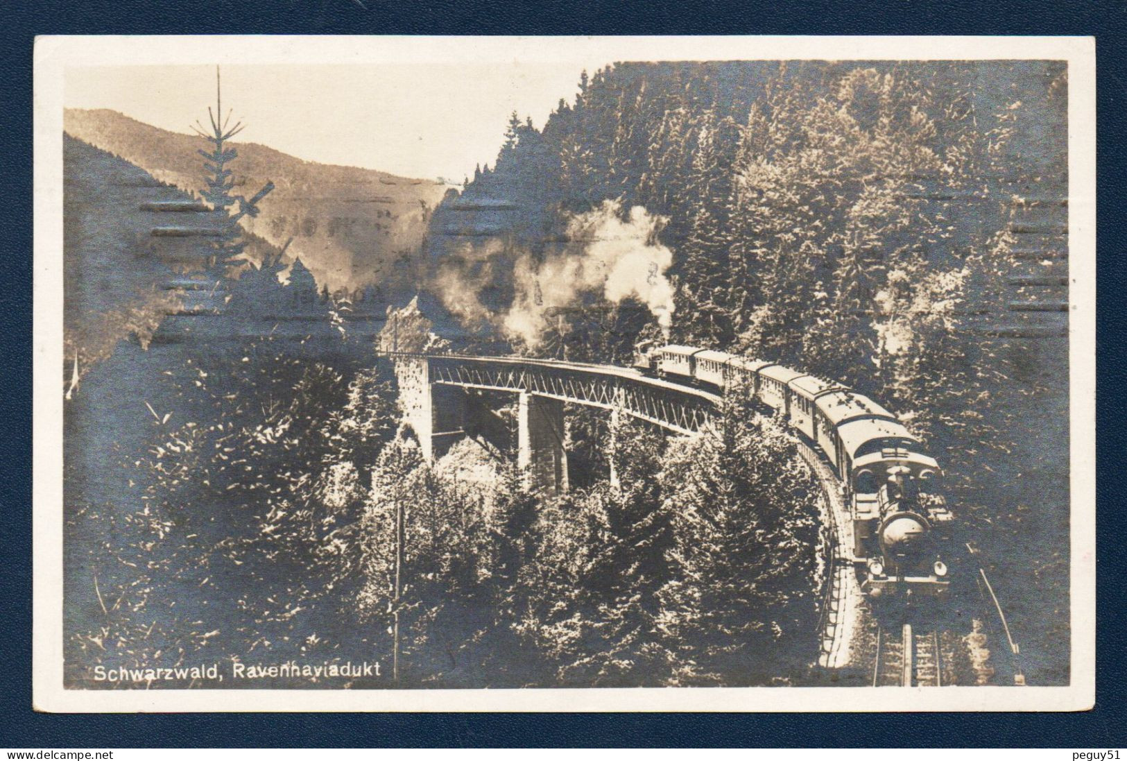 Allemagne. Höllental. Ravennaviadukt. Pont Du Chemin De Fer. Train. 1922 - Höllental