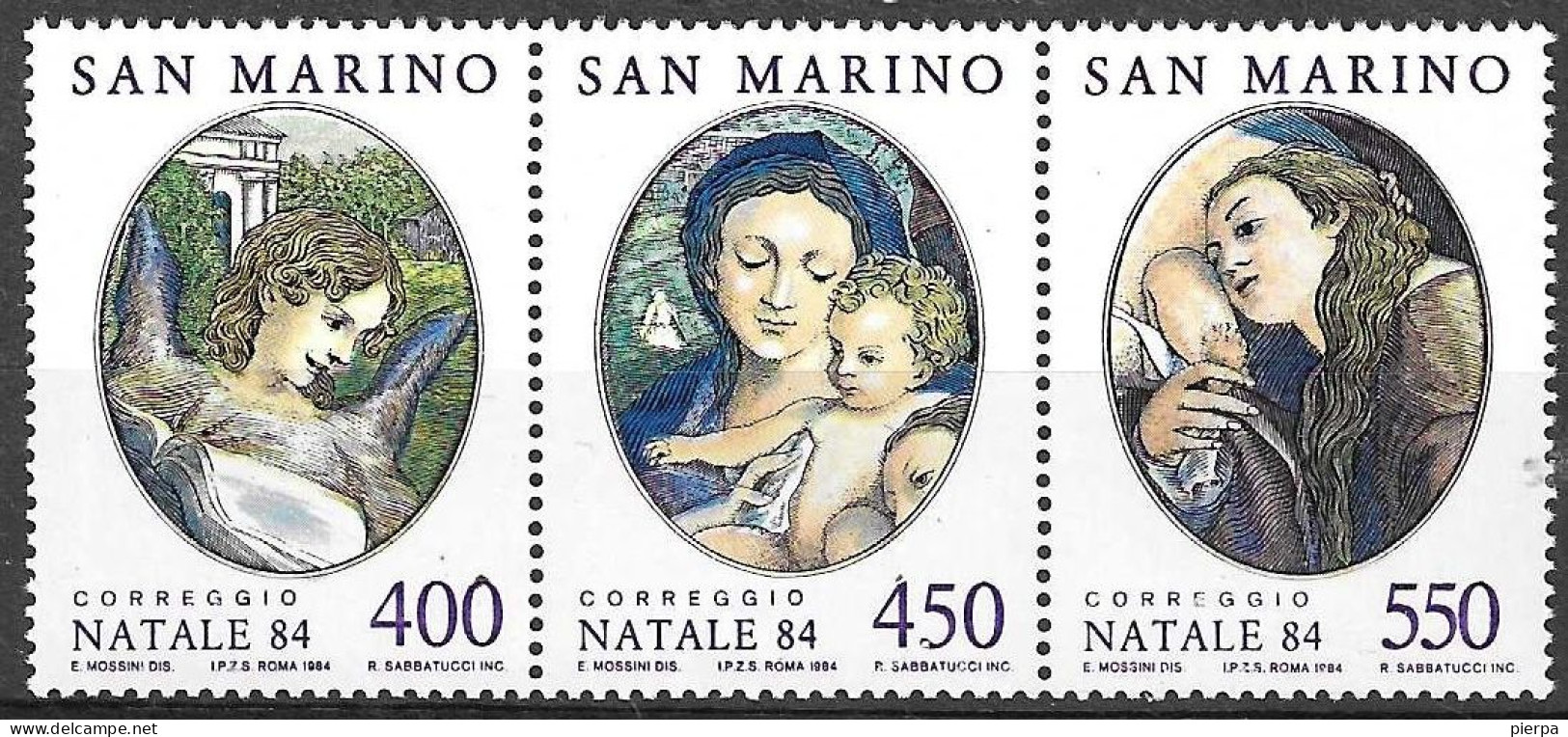 SAN MARINO - 1984 - NATALE - CORREGGIO- TRITTICO - NUOVO MNH** ( YVERT 1104\6 - MICHEL 1310/2 -  SS 1151\3) - Unused Stamps