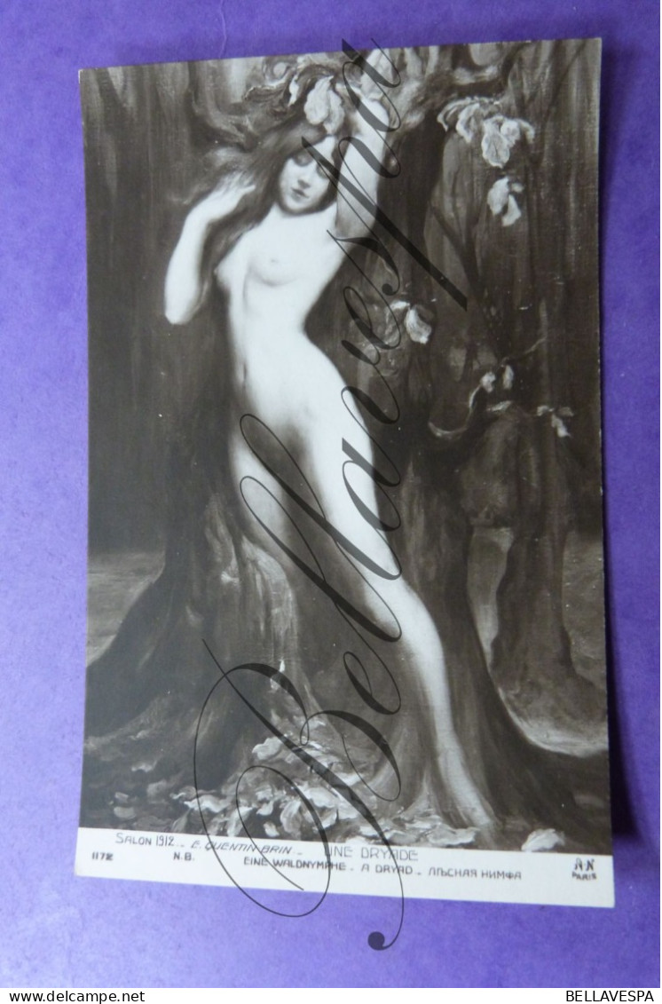 Salon 1912  E.Quentin-Brin Une Dryade  Waldnymphe  A Dryad   Femme Nue Nacktes Weib Edit A Noyer Paris - Paintings