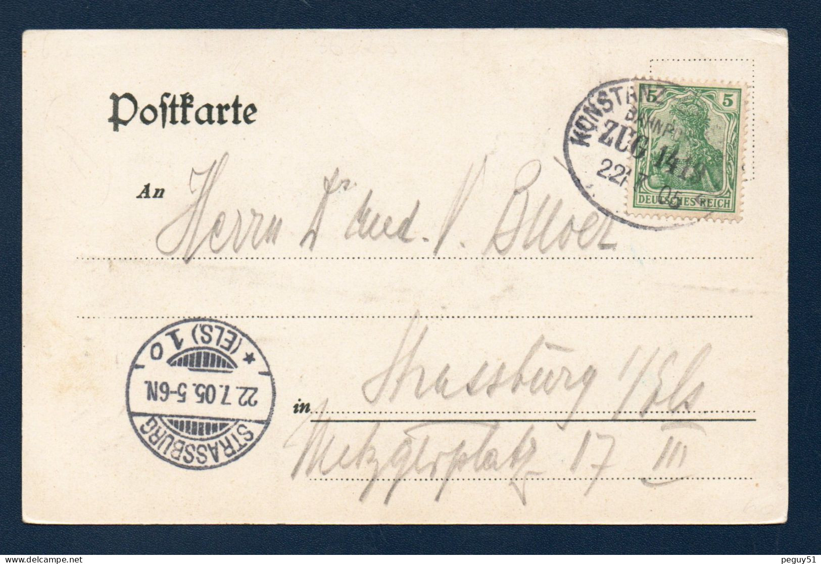 Allemagne.Schwarzwaldhaus. Fermes, Vaches Et Enfant. Konstanz Bahnpost Zug 1419 - 22.07.1905 - Konstanz