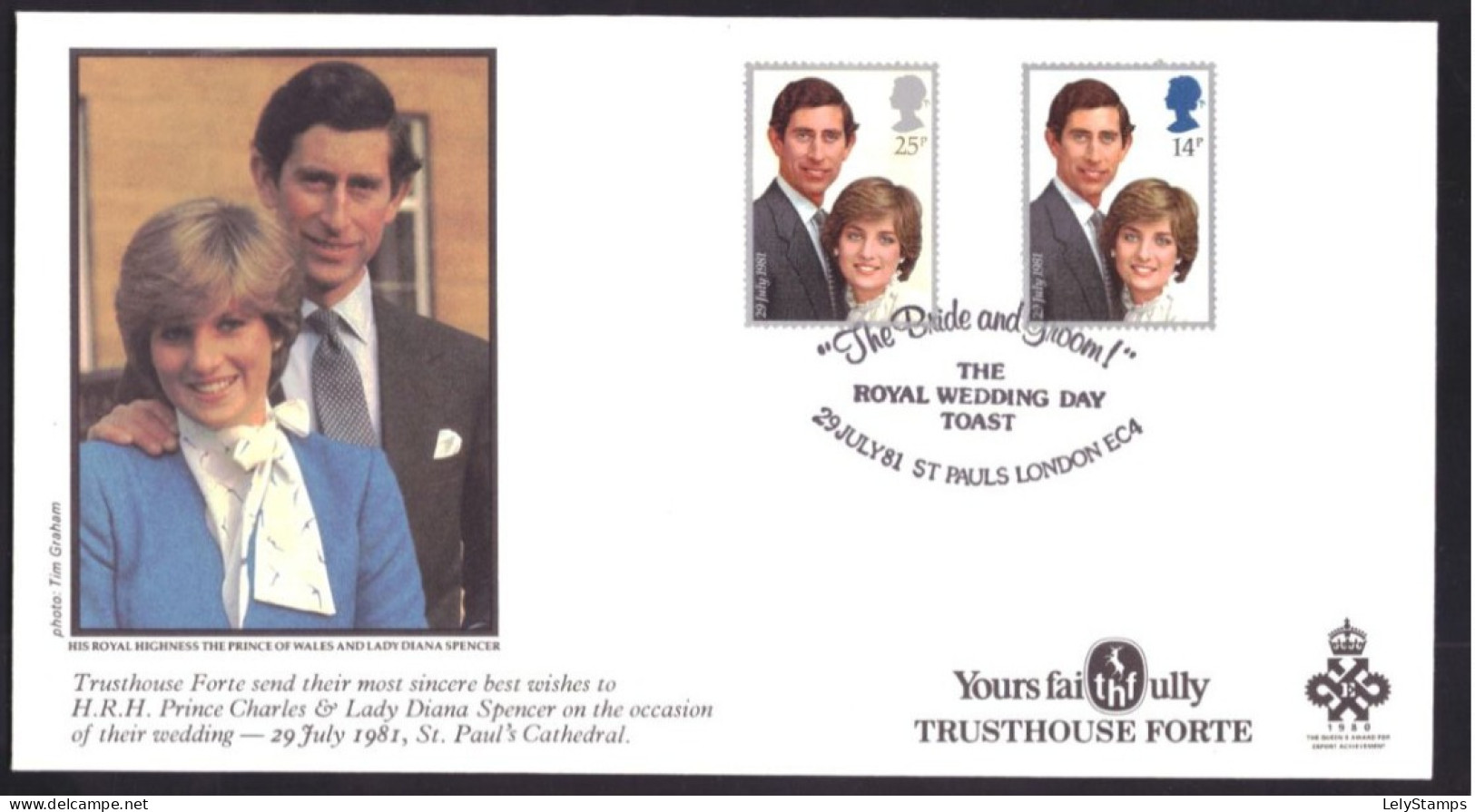 Great Britain / Groot Brittannië FDC 884 & 885 Royal Wedding (1981) - 1981-1990 Decimal Issues