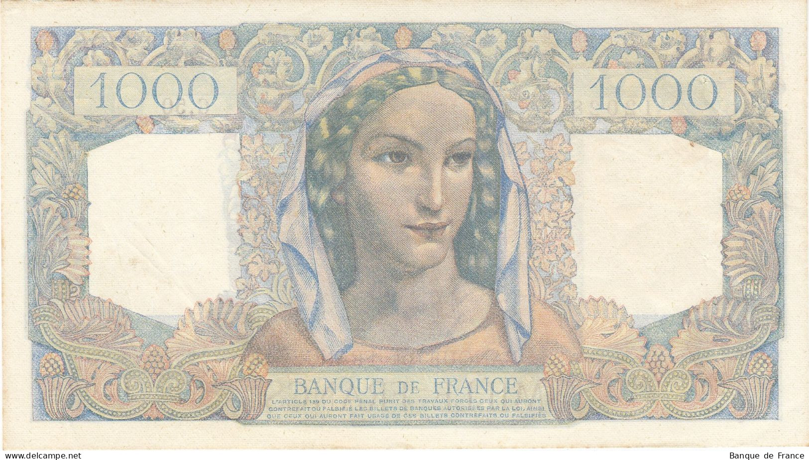 Billet 1000 F Minerve Et Hercule Du 28-6-1945 FAY 41.05 Alph. G.50 P/SPL - 1 000 F 1945-1950 ''Minerve Et Hercule''