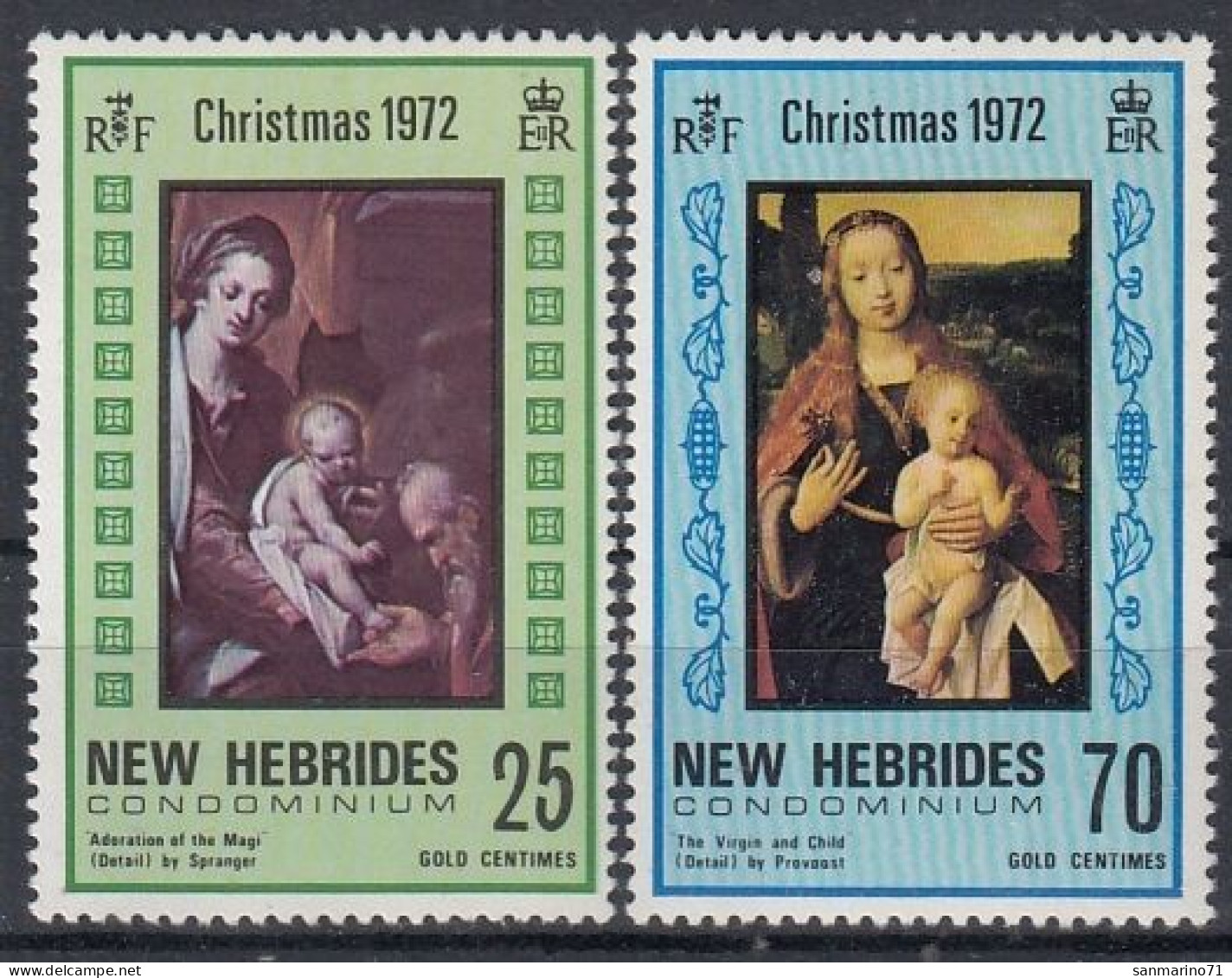 NEW HEBRIDES 347-348,unused,Christmas 1972 (**) - Ungebraucht