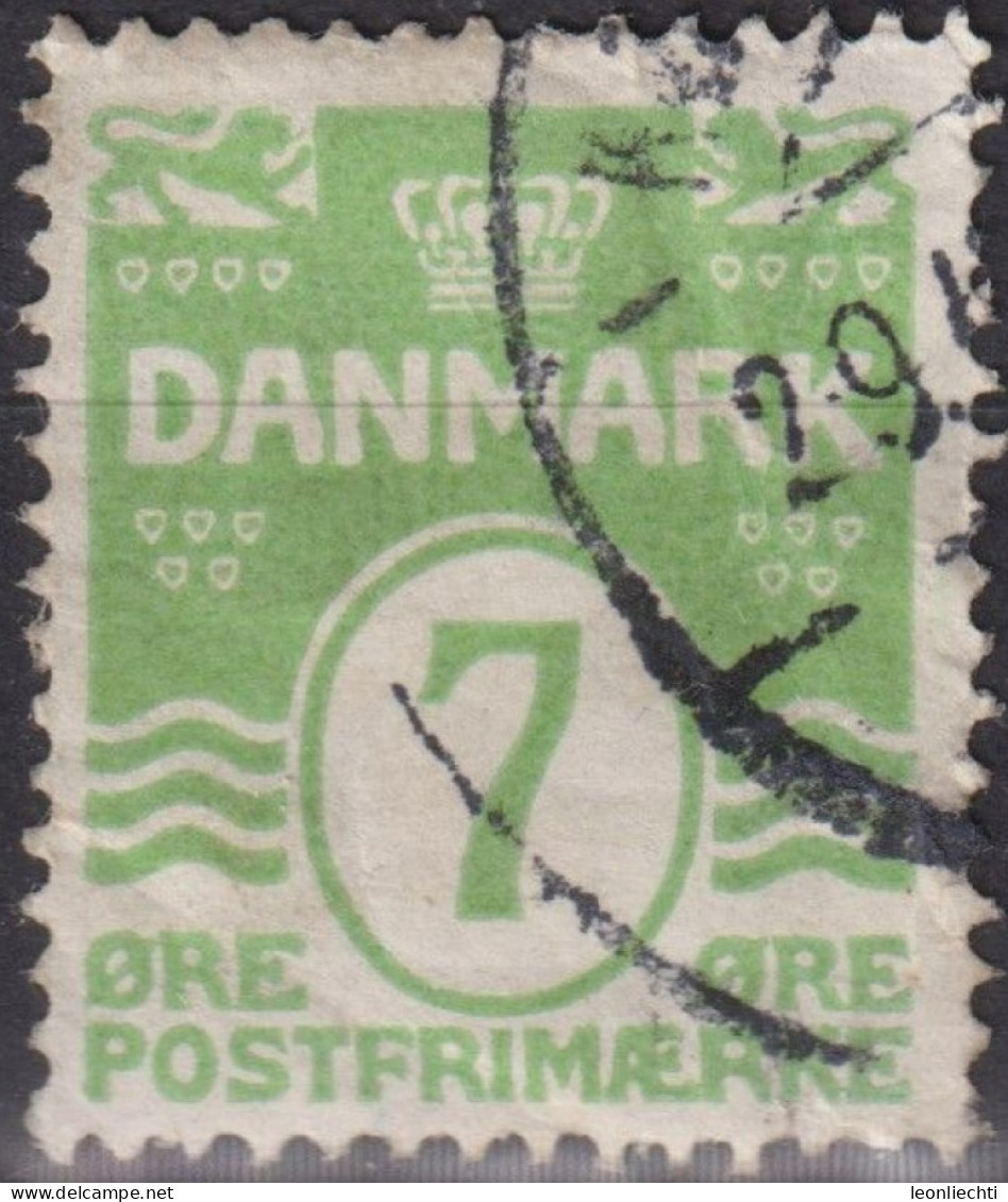 1938 Dänemark ° Mi:DK 245x, Sn:DK 226, Yt:DK 256, Figure 'wave'- Type, Wavy Lines (NO Hearts / LINED Background) - Gebraucht