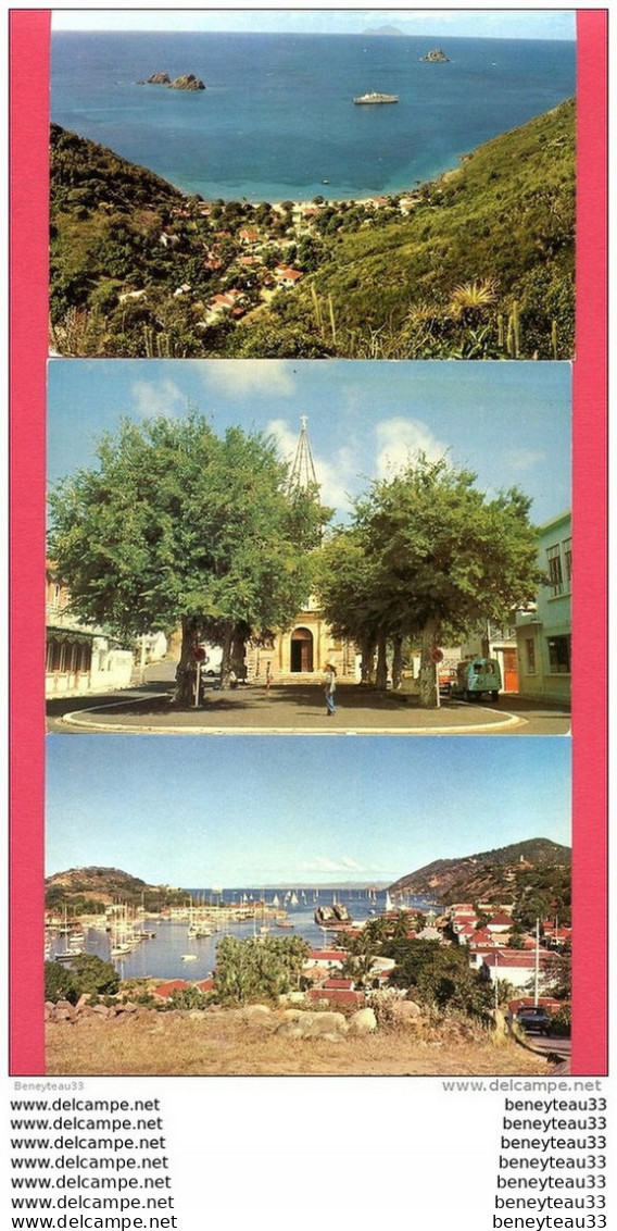 LOT DE 3 CP (Réf : C057) RADE DE GUSTAVIA SAINT-BARTHÉLÉMY ANTILLES FRANÇAISES "GUADELOUPE" - Saint Barthelemy