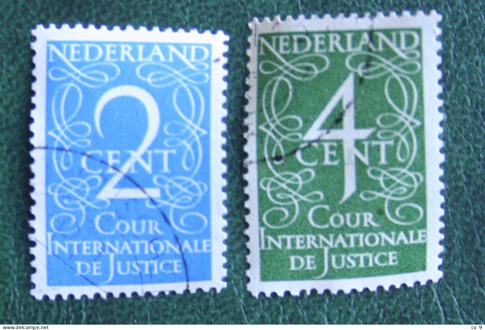 Dienst Cour Internationale De Justice NVPH D25-D26 D 25 (Mi 25-26) 1950 Gestempeld / Used NEDERLAND / NIEDERLANDE - Officials