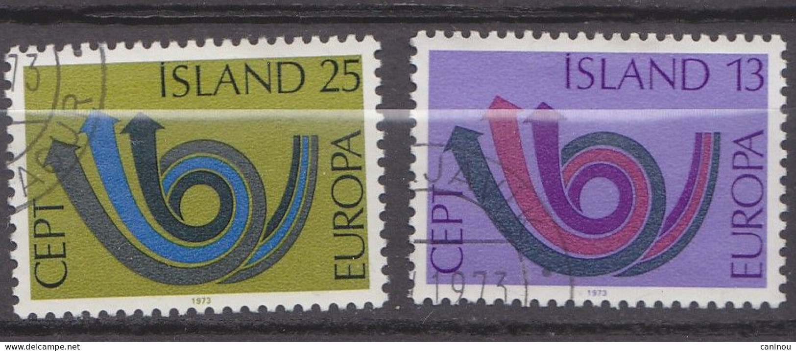 ISLANDE Y & T 424 -  425 EUROPA 1973 OBLITERES - Used Stamps