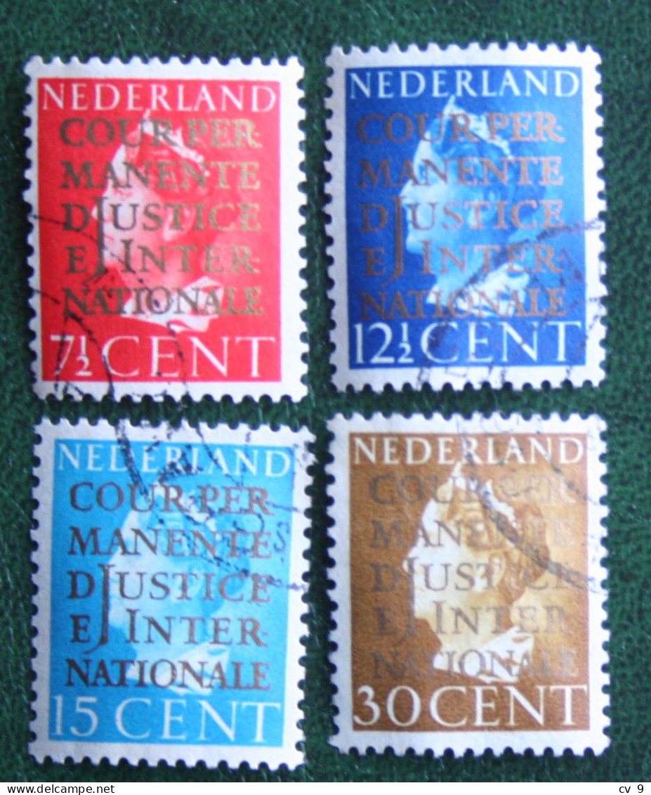 Cour Internationale De Justice NVPH D16-D19 D 16 (Mi Dienst 16-19) 1940 Gestempeld / Used NEDERLAND / NIEDERLANDE - Dienstmarken