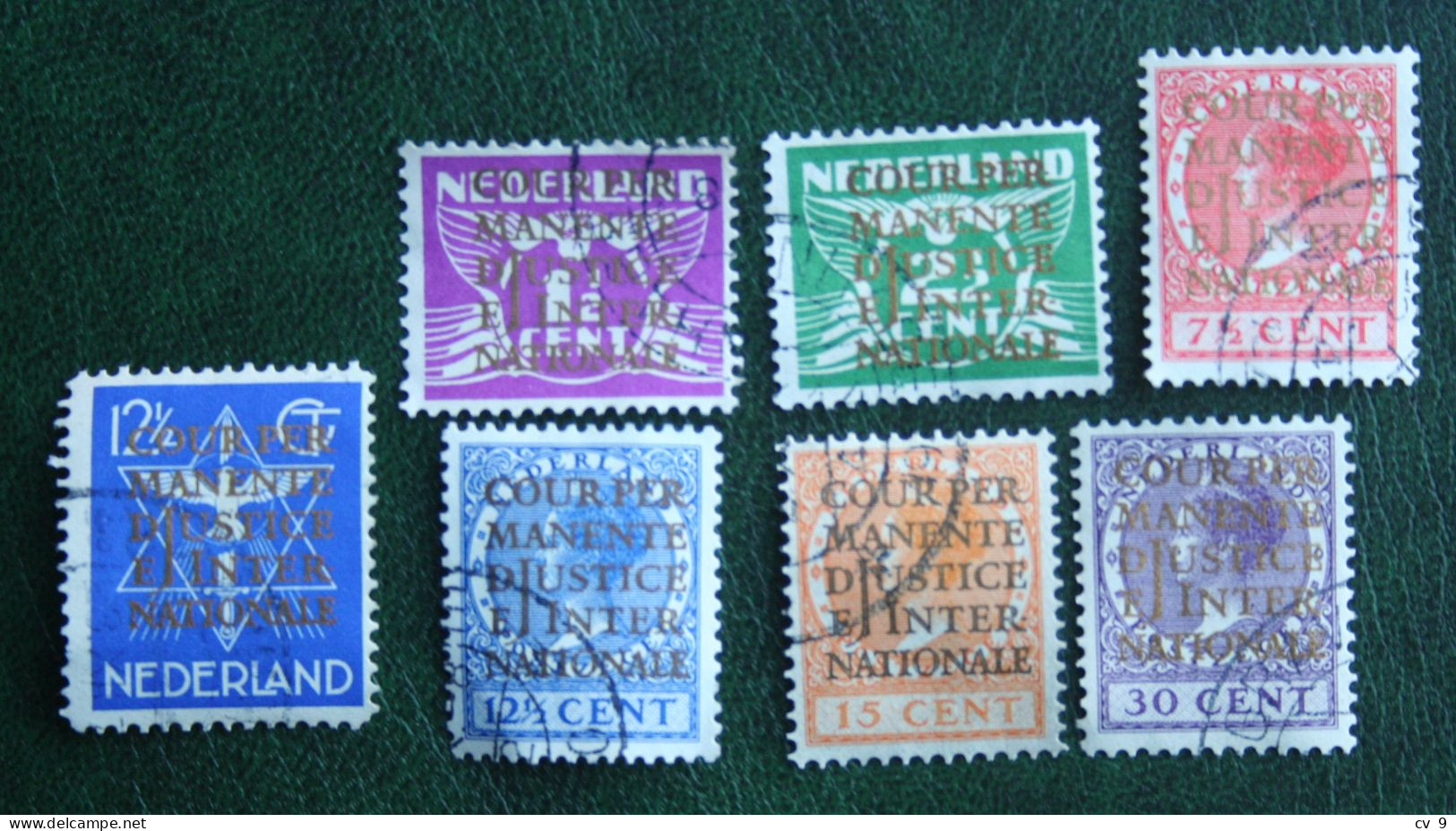 Cour Internationale De Justice NVPH D9-D15 D 9 (Mi Dienst 9-15) 1934 Gestempeld / Used NEDERLAND / NIEDERLANDE - Servicios