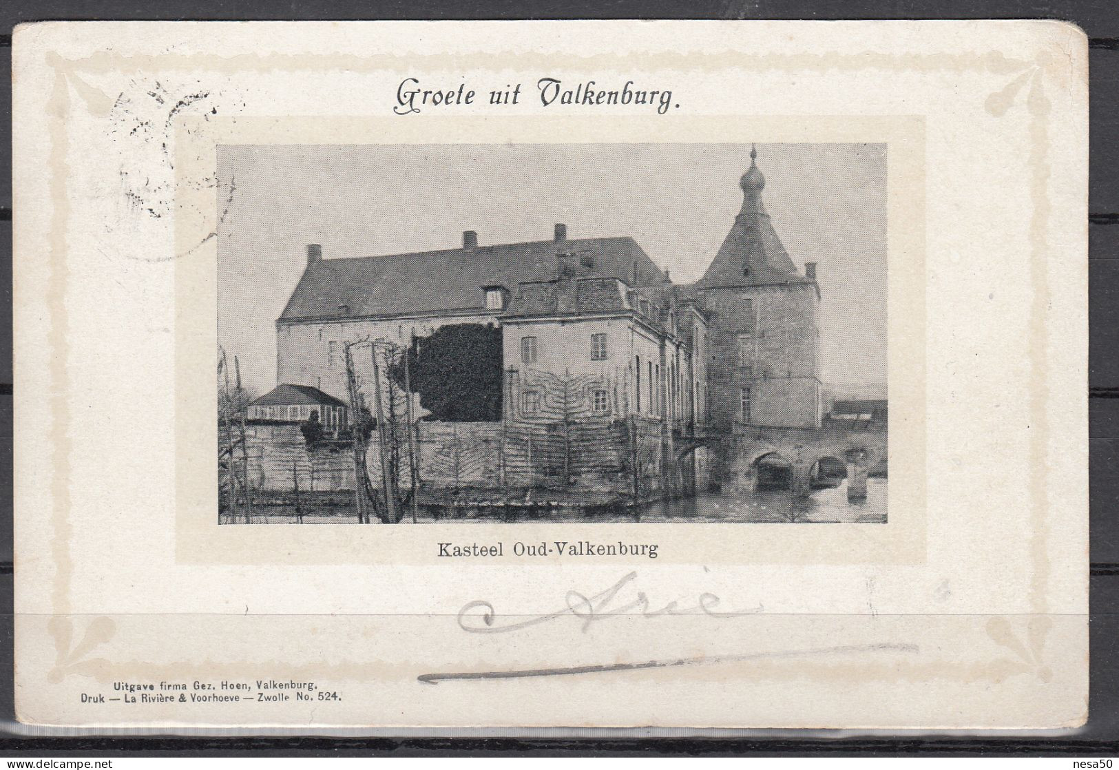Nederland Groete Uit Valkenburg: 23-9-1901 : Kasteel Castle Oud-Valkenburg, Van Houthem Naar Vlissingen - Valkenburg