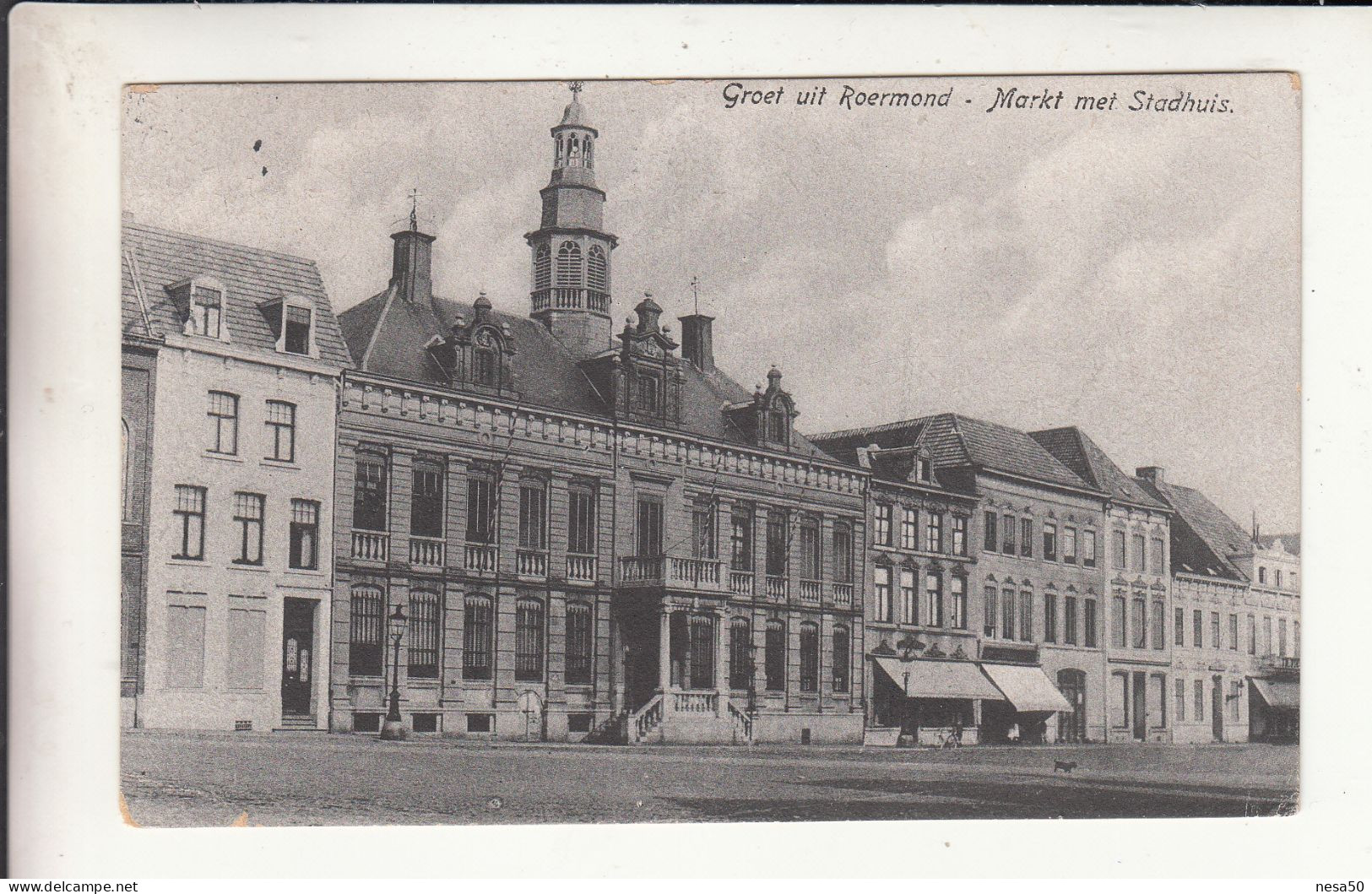 Nederland Groet Uit Roermond: 11-8-1919: Markt Met Stadhuis; Van Roermond Naar Amsterdam - Roermond