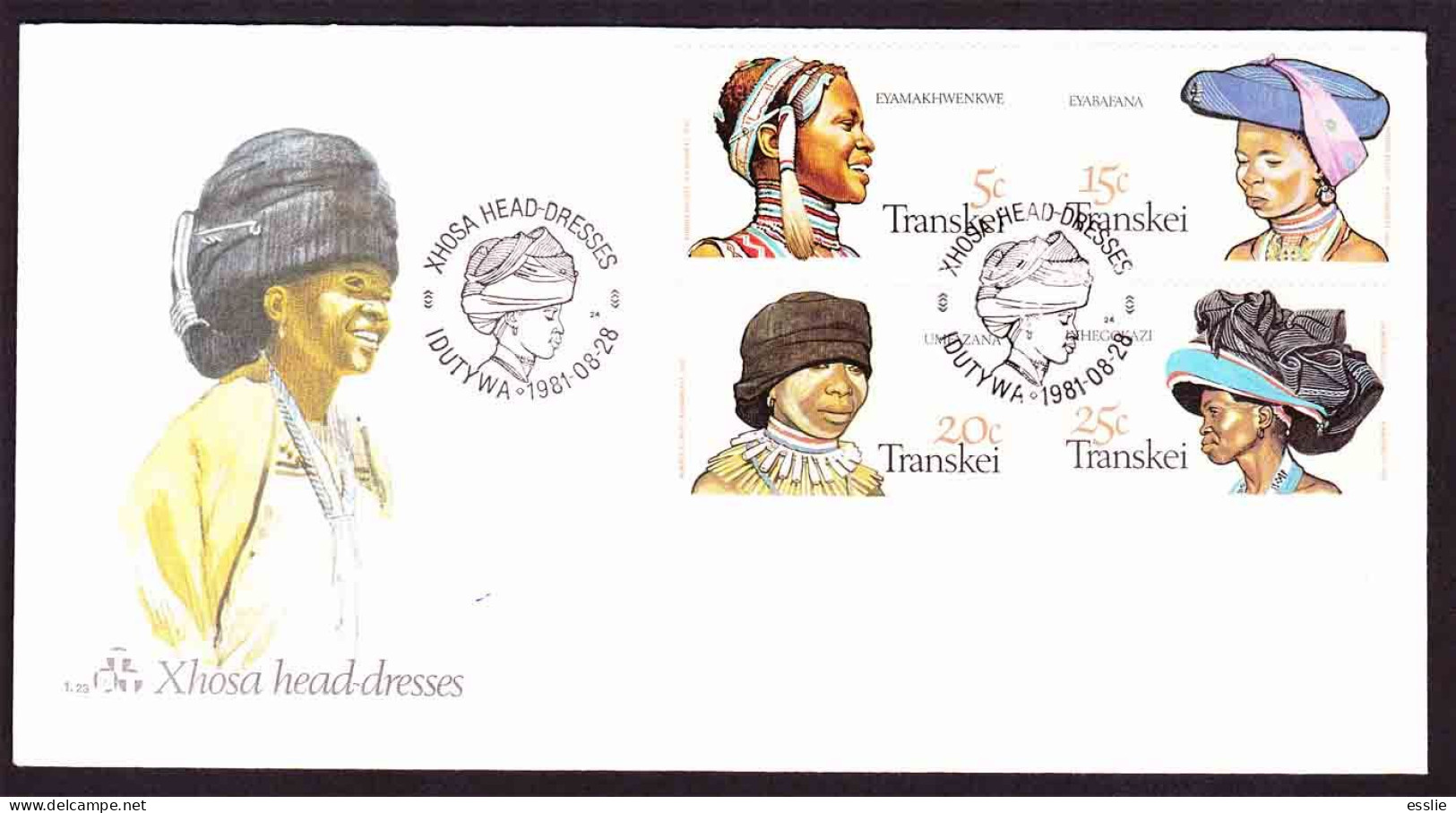 Transkei - 1981 - Xhosa Women’s Headdresses - First Day Cover - Small - Transkei