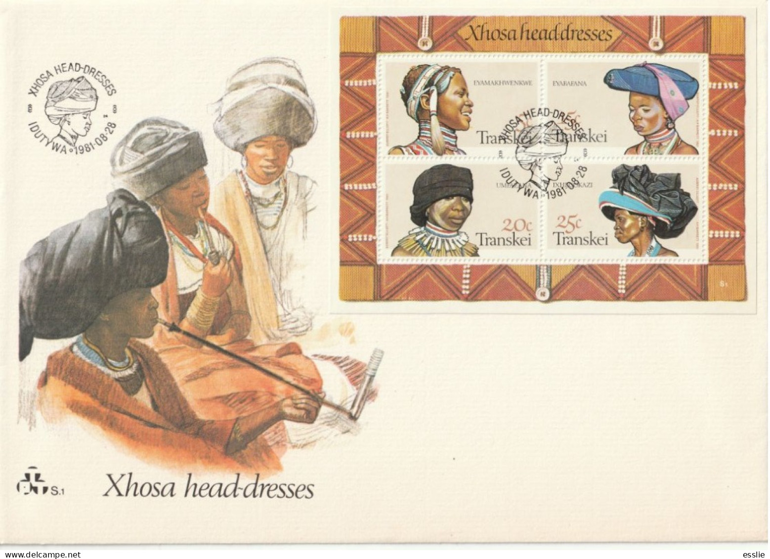 Transkei - 1981 - Xhosa Women’s Headdresses Pipe Smoking - First Day Cover - Large - Transkei