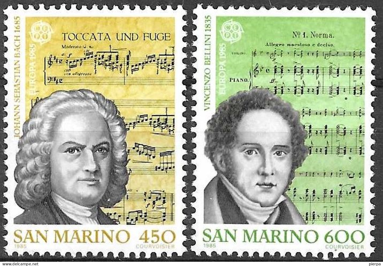 SAN MARINO - 1985 - EUROPA -MUSICISTI -  SERIE 2 VALORI - NUOVA MNH** ( YVERT 1107\8 - MICHEL 1313\4 -  SS 1154\5) - Nuovi