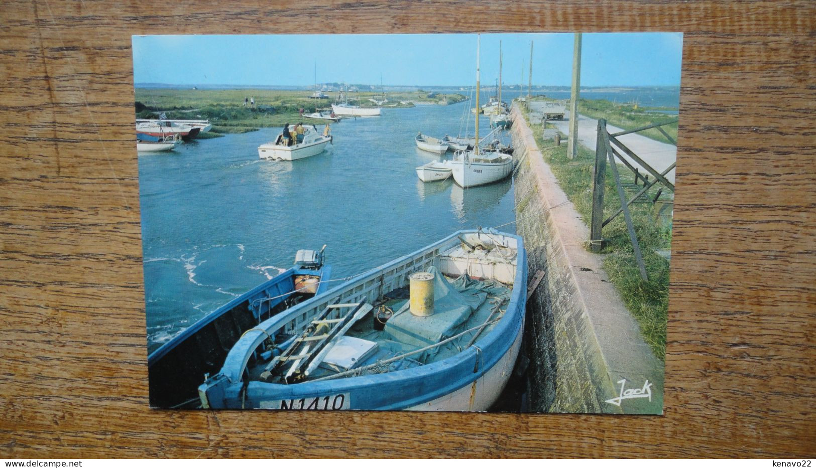 Mesquer Quimiac , Le Port De Kercabellec "" Carte Animée Bateau En Sortie "" - Mesquer Quimiac