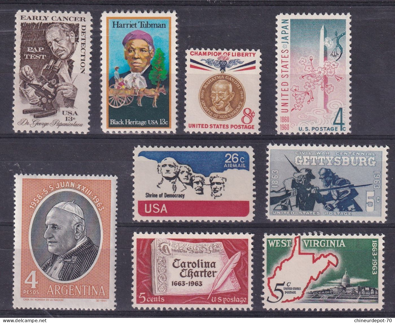 lot de timbres neufs sans charnière ** voir 32 photos **