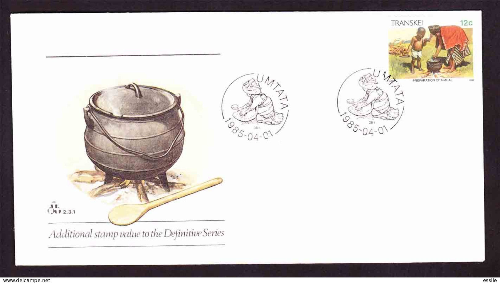 Transkei - 1985 (1984) - Traditions Xhosa Lifestyle Second Definitive - Additional Value Preparation Of A Meal - FDC - Transkei
