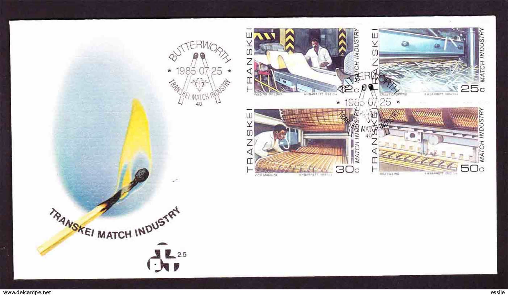 Transkei - 1985 - Match Matches Making Industry - First Day Cover - Small - Transkei