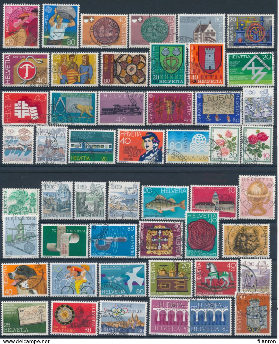 HELVETIA - Selection Periode 1981-1984 - Gest./obl./cancelled - Cote 44,10 € - (ref. 546) - Collections