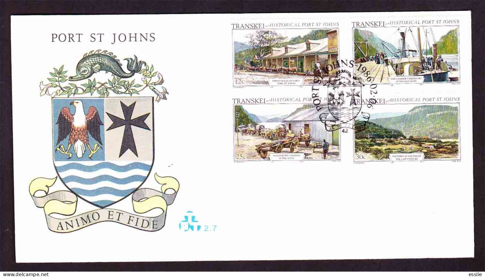 Transkei - 1986 - Historical Port St Johns - First Day Cover - Small - Transkei