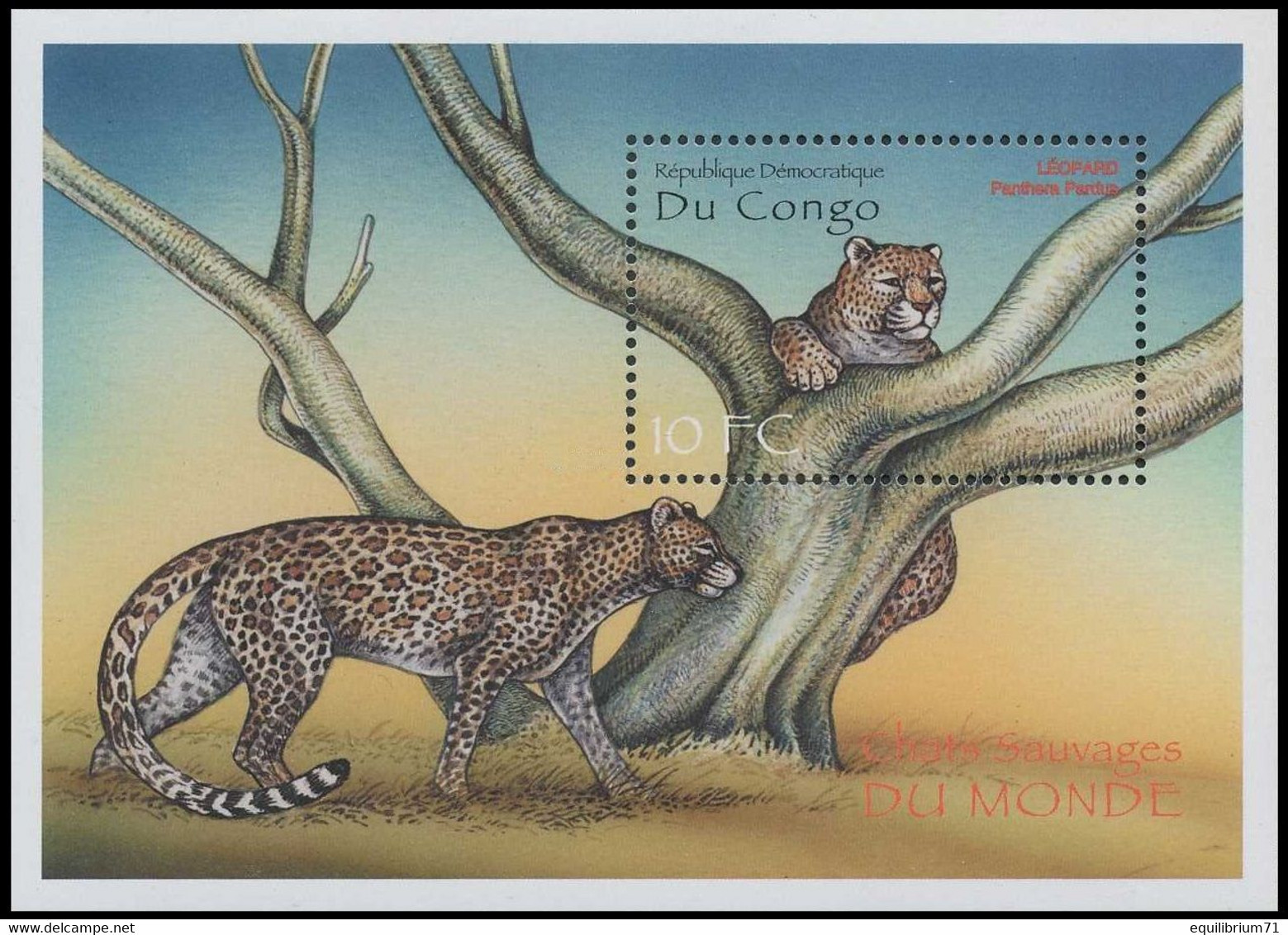 BL151**(1814) - Chats Sauvages / Wilde Katten / Wildkatzen / Wild Cats / Felidae - CONGO - Mint/hinged