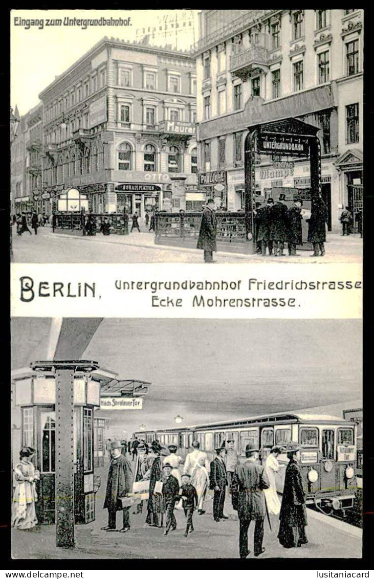 GERMANY - BERLIN - Untergrundbahnhof Friedrichstrasse.Ecke Mohrenstrasse(Ed.P F B  Nº 81) Carte Postale - Métro