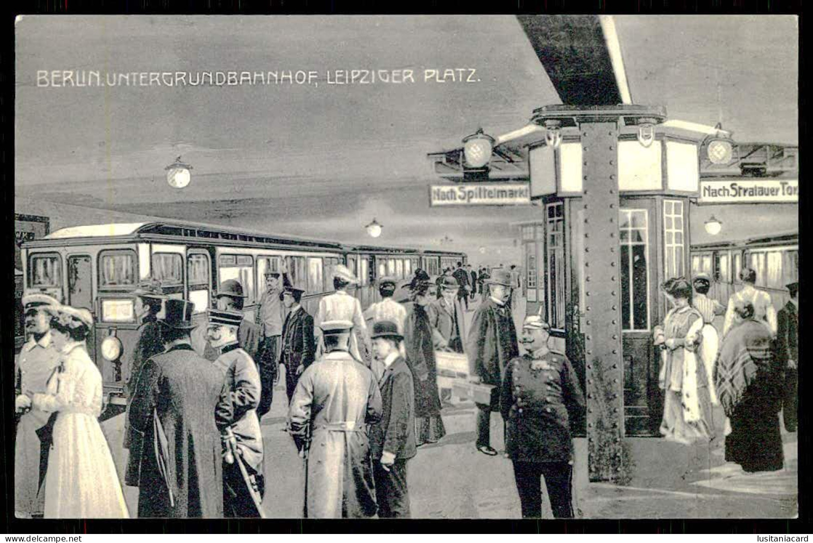 GERMANY - BERLIN - Untergrundbahnhof ,Leipziger Platz. (Ed. P F B  Nº 80) Carte Postale - Métro