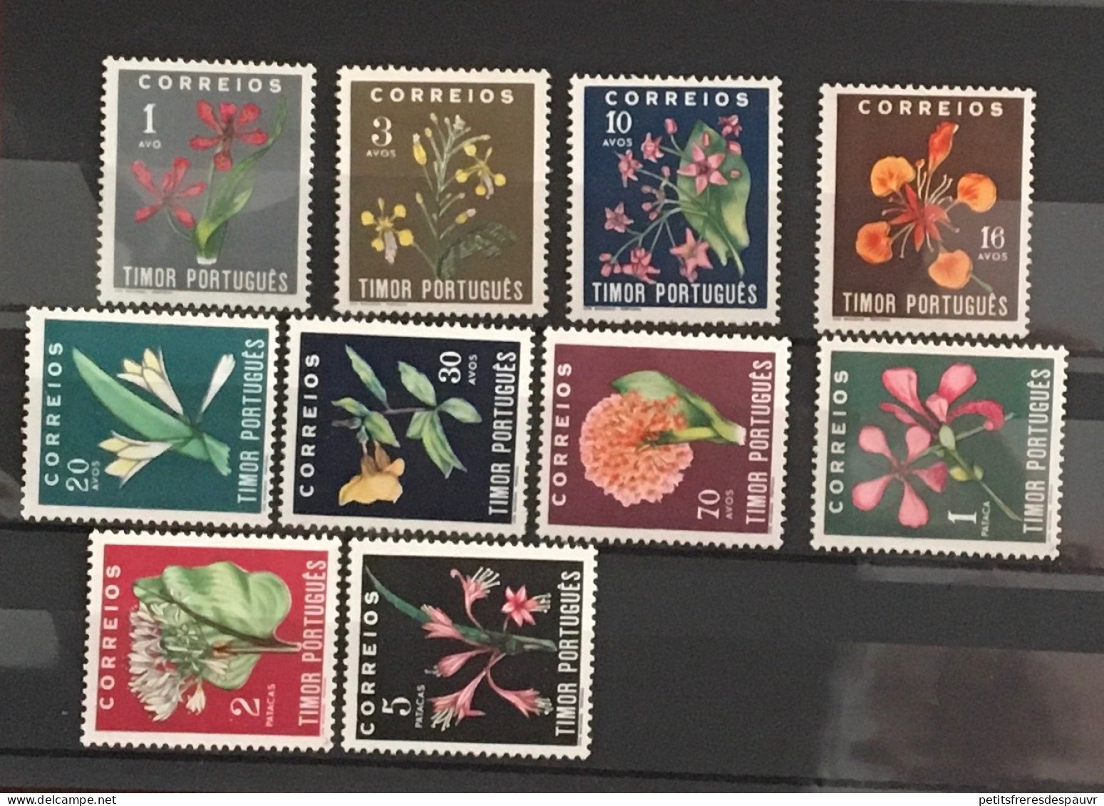 TIMOR PORTUGUES 1950 YT 269 To 278 (10 Stamps) Neufs Avec Charnière MH * Cote 52 Euros - Timor