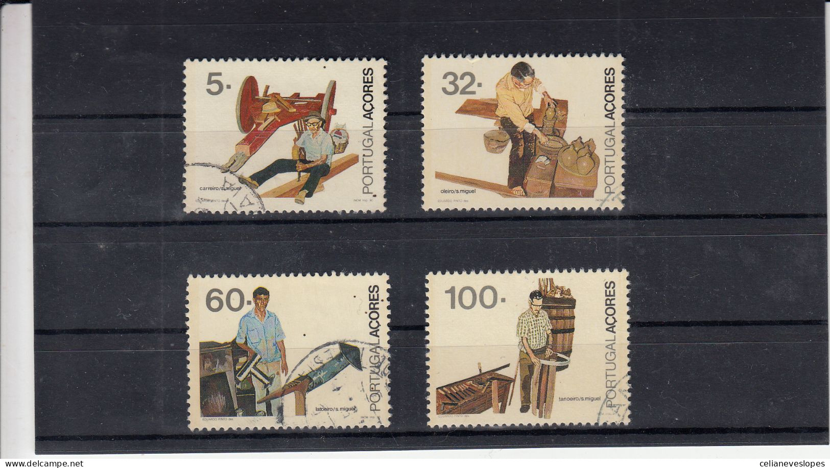 Portugal, Profissões Tipicas Açorianas, 1990, Mundifil Nº 1953 A 1956 Used - Used Stamps