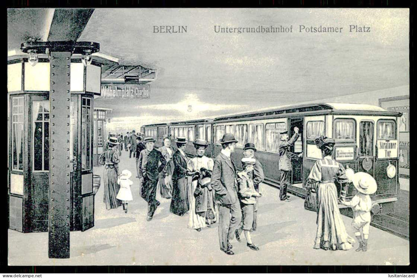 GERMANY - BERLIN - Untergrundbahnhof Potsdamer  Platz. (Ed. L. W. I. B. Nº 308) Carte Postale - Métro