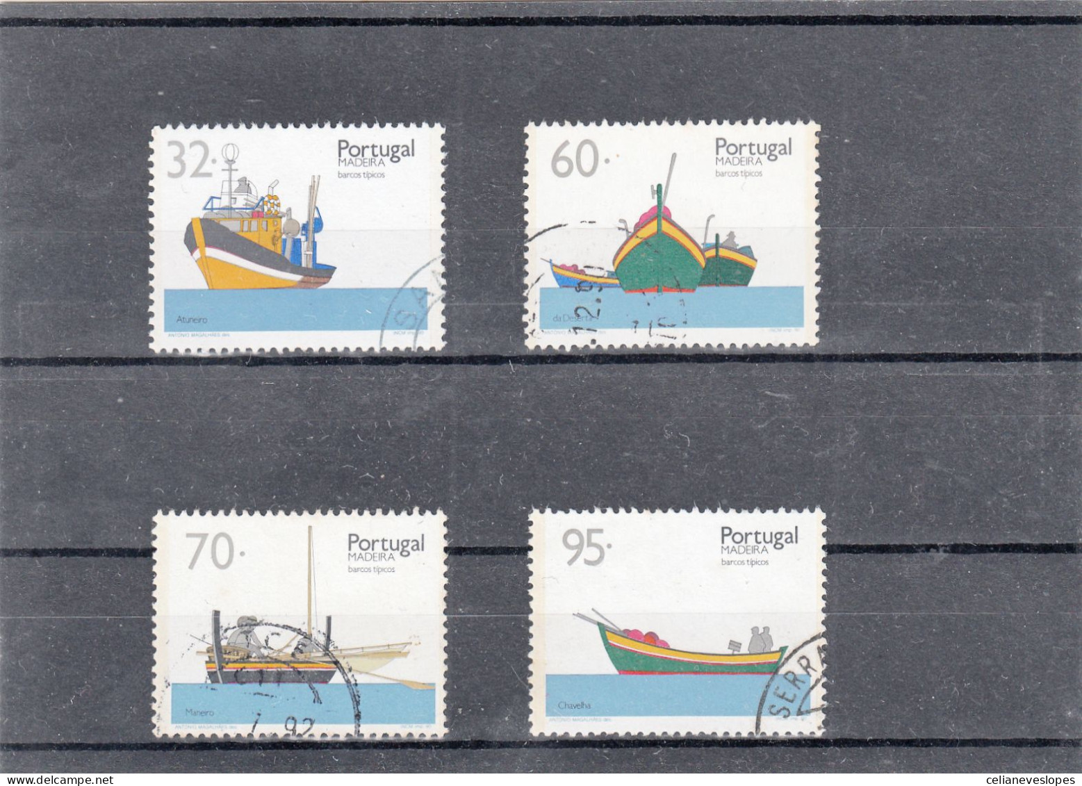 Portugal, Barcos Tipicos Da Madeira, 1990, Mundifil Nº 1957 A 1960 Used - Gebraucht