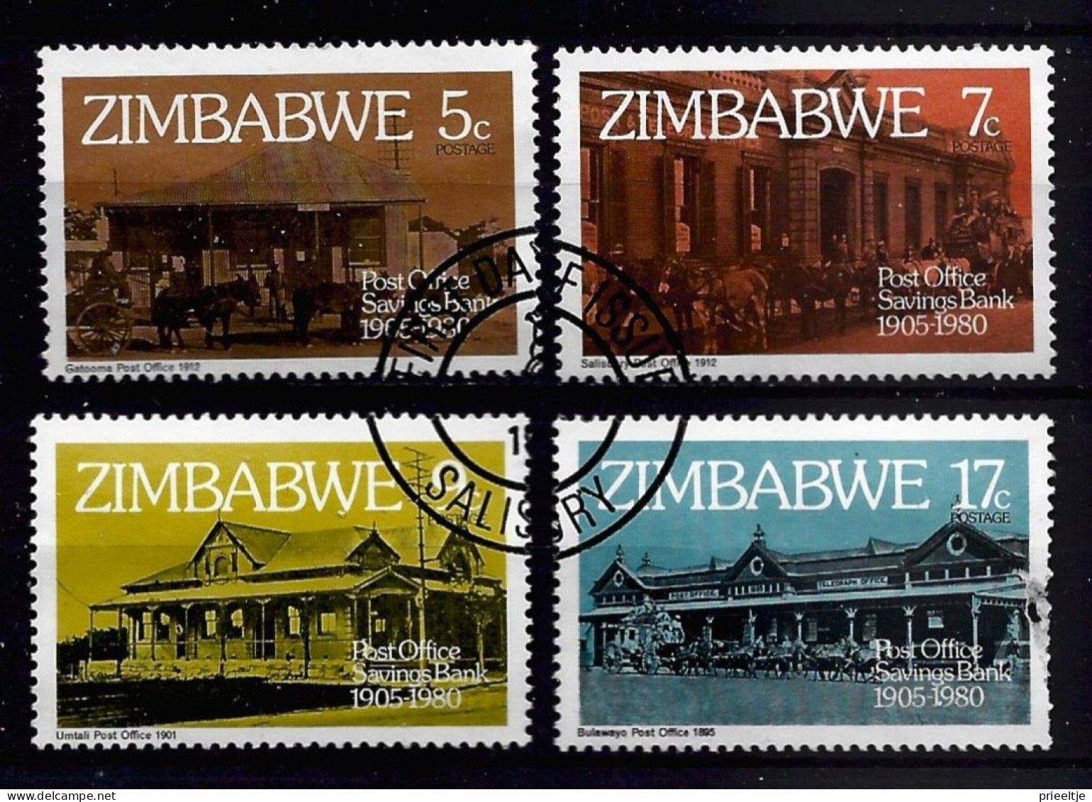 Zimbabwe 1980 Post Offices  Y.T. 21/24 (0) - Zimbabwe (1980-...)