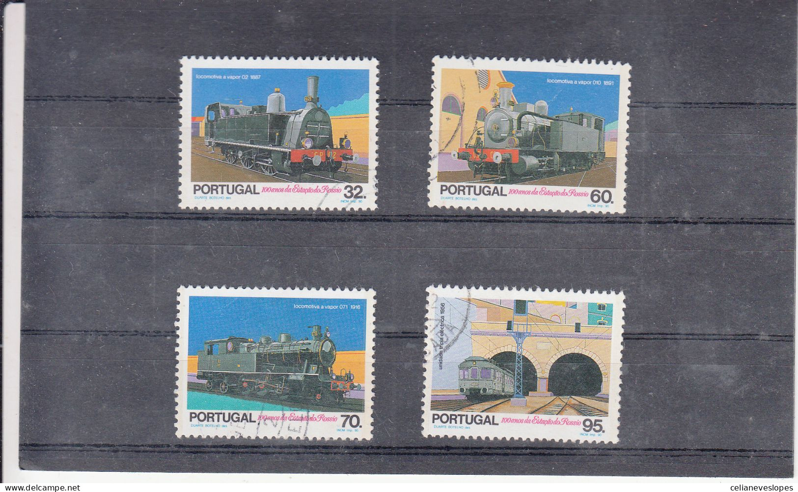 Portugal, 100 Anos Da Estação Do Rossio, 1990, Mundifil Nº 1972 A 1975 Used - Used Stamps